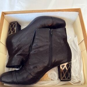 Nina Originals Ankle Black Leather Boot NEW